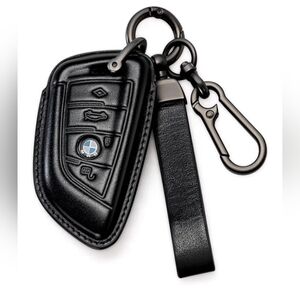 Black BMW Car Key Fob with Keychain